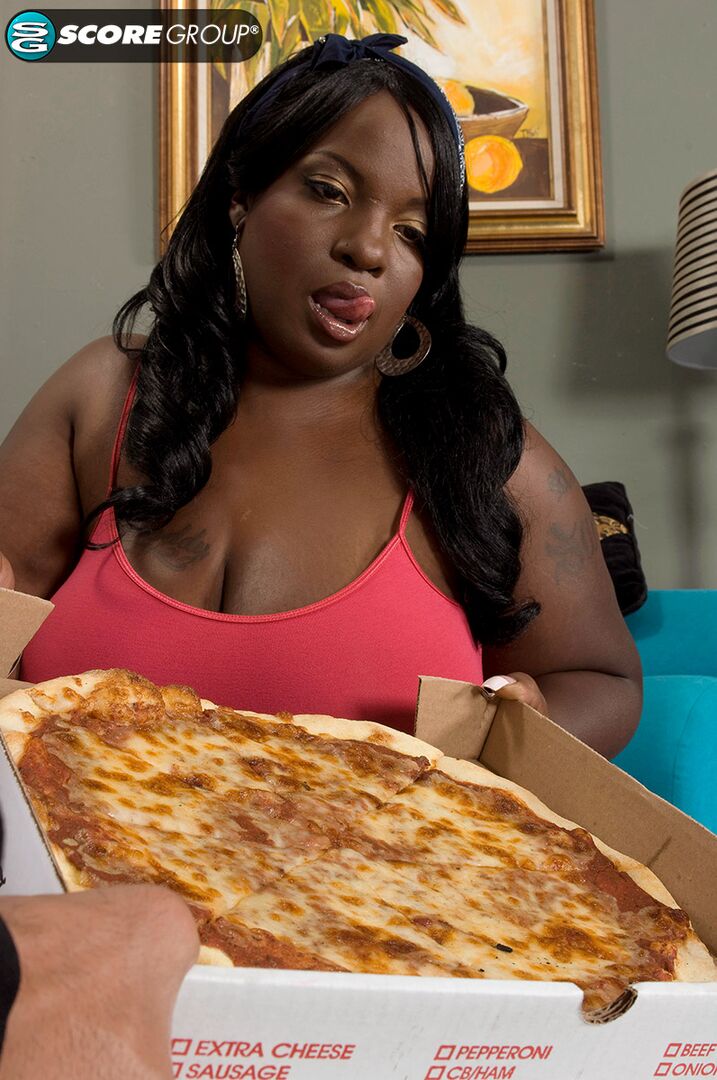 Busty Diamond Knights gets a big sausage pizza