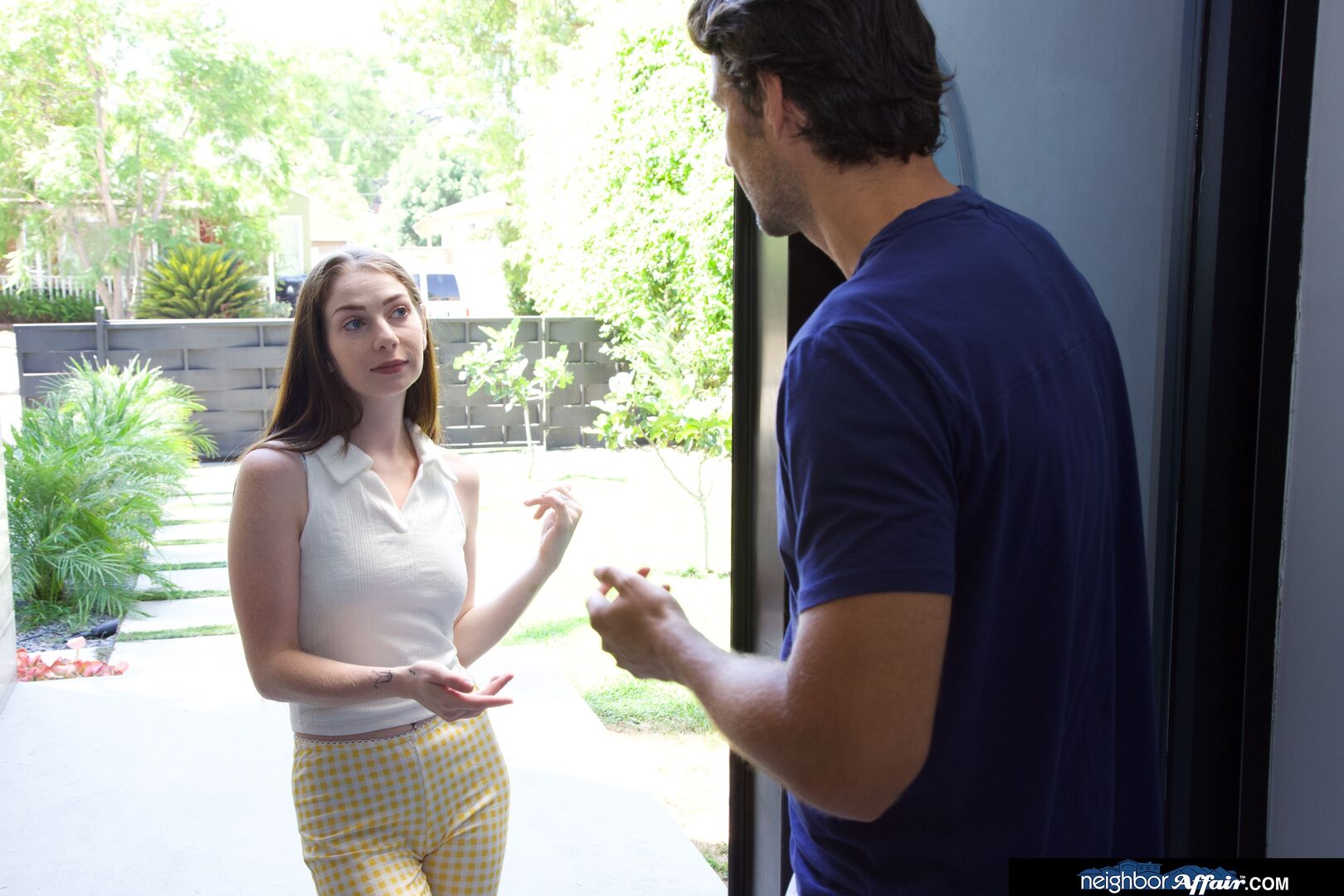 Cute and petite Avery Wilds wants her neighbor to unclog her pipes