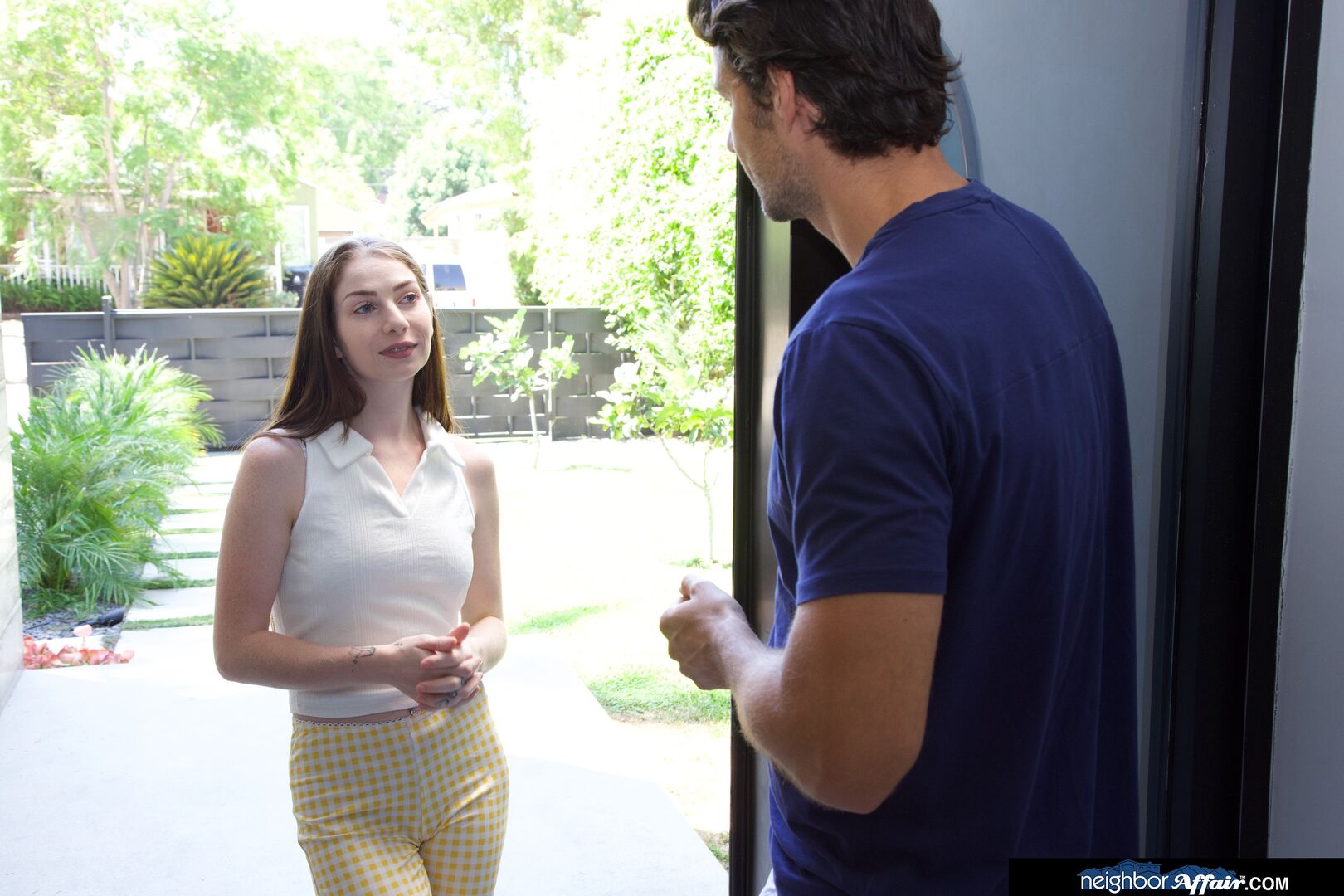 Cute and petite Avery Wilds wants her neighbor to unclog her pipes