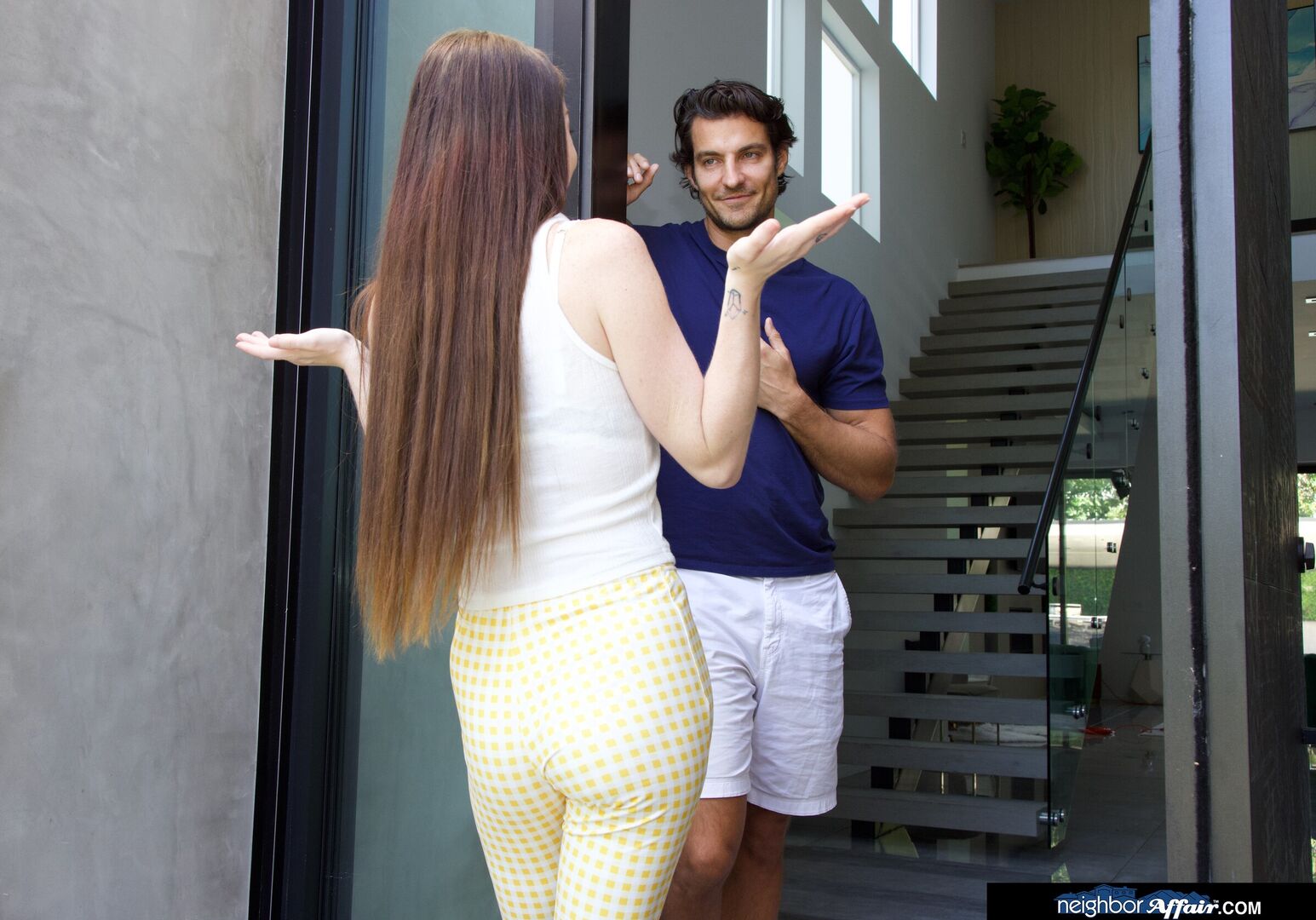 Cute and petite Avery Wilds wants her neighbor to unclog her pipes