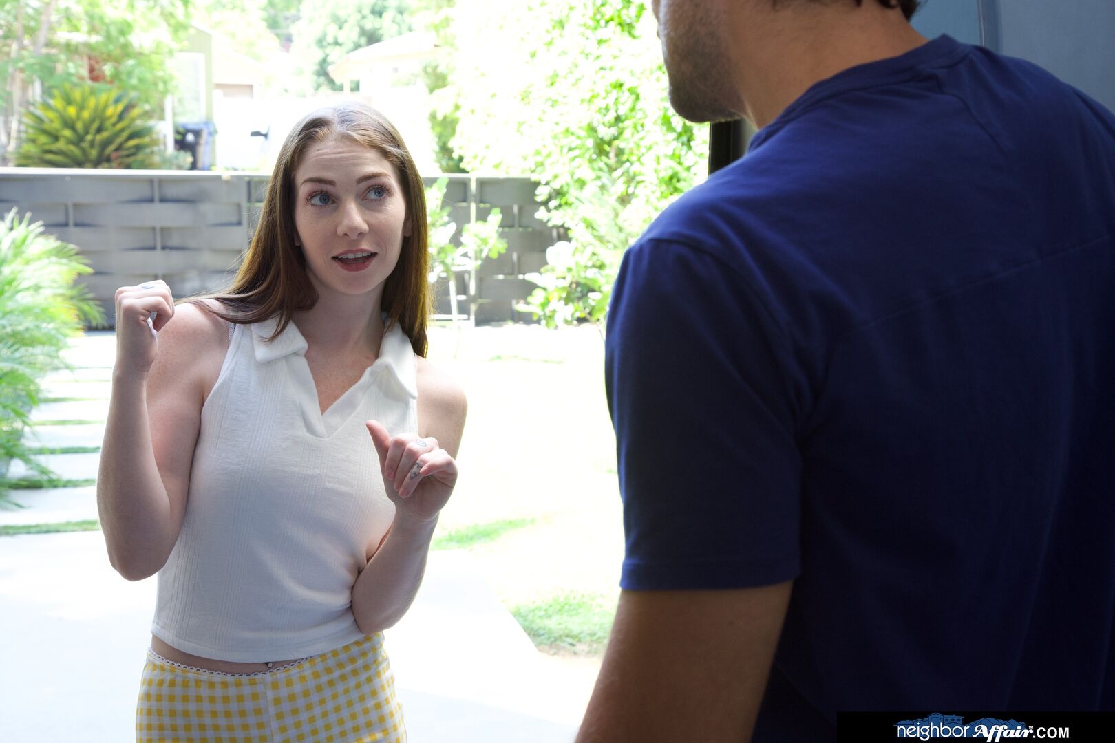 Cute and petite Avery Wilds wants her neighbor to unclog her pipes