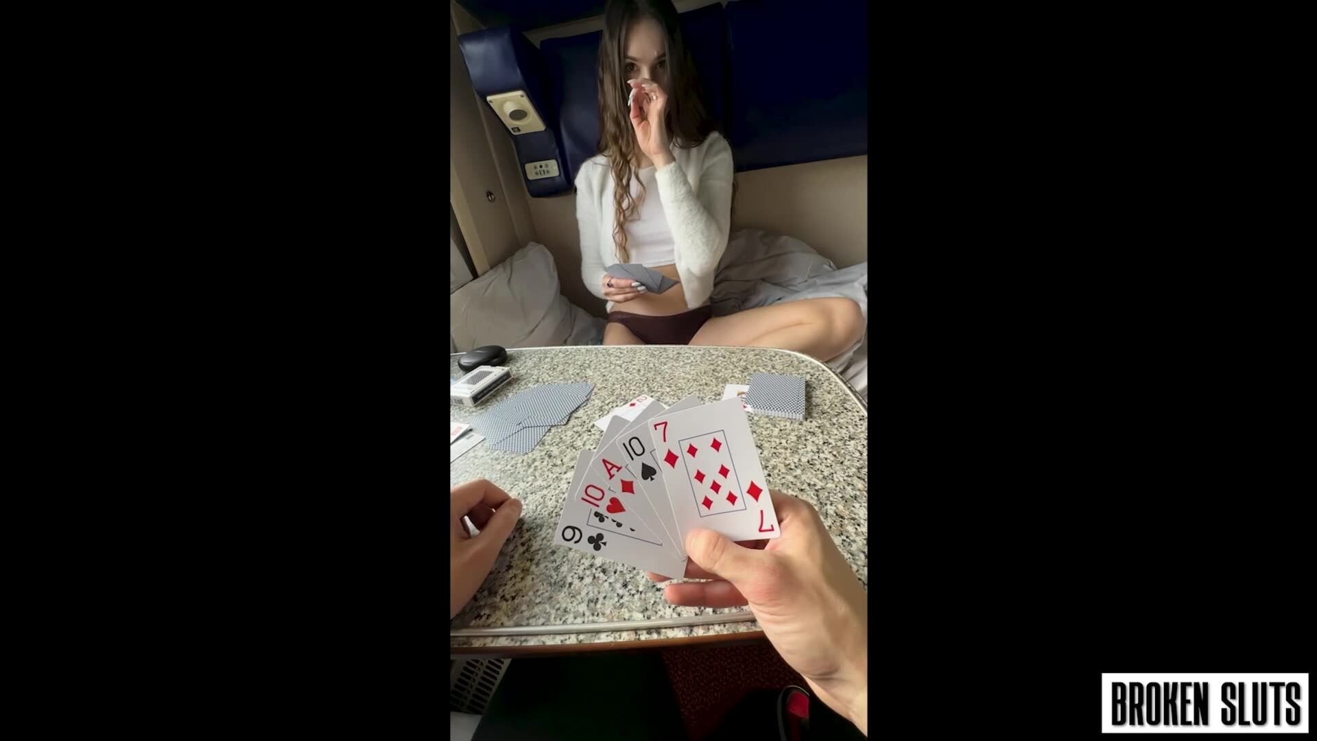 I LOSE THE GAME I GET FUCKED ON THE TRAIN - Risky Anal Sex With Cute 18 Yo Teen - Princess Alice