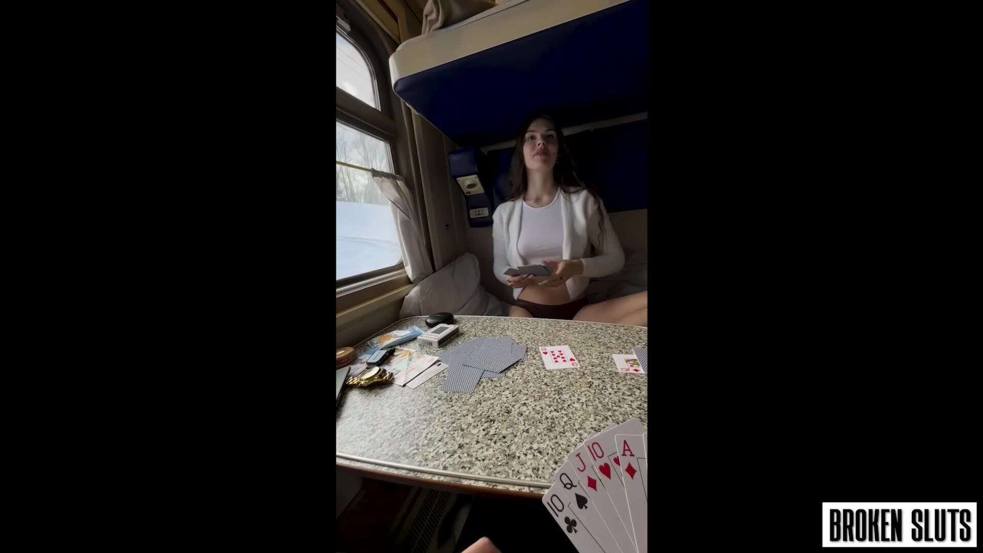 I LOSE THE GAME I GET FUCKED ON THE TRAIN - Risky Anal Sex With Cute 18 Yo Teen - Princess Alice