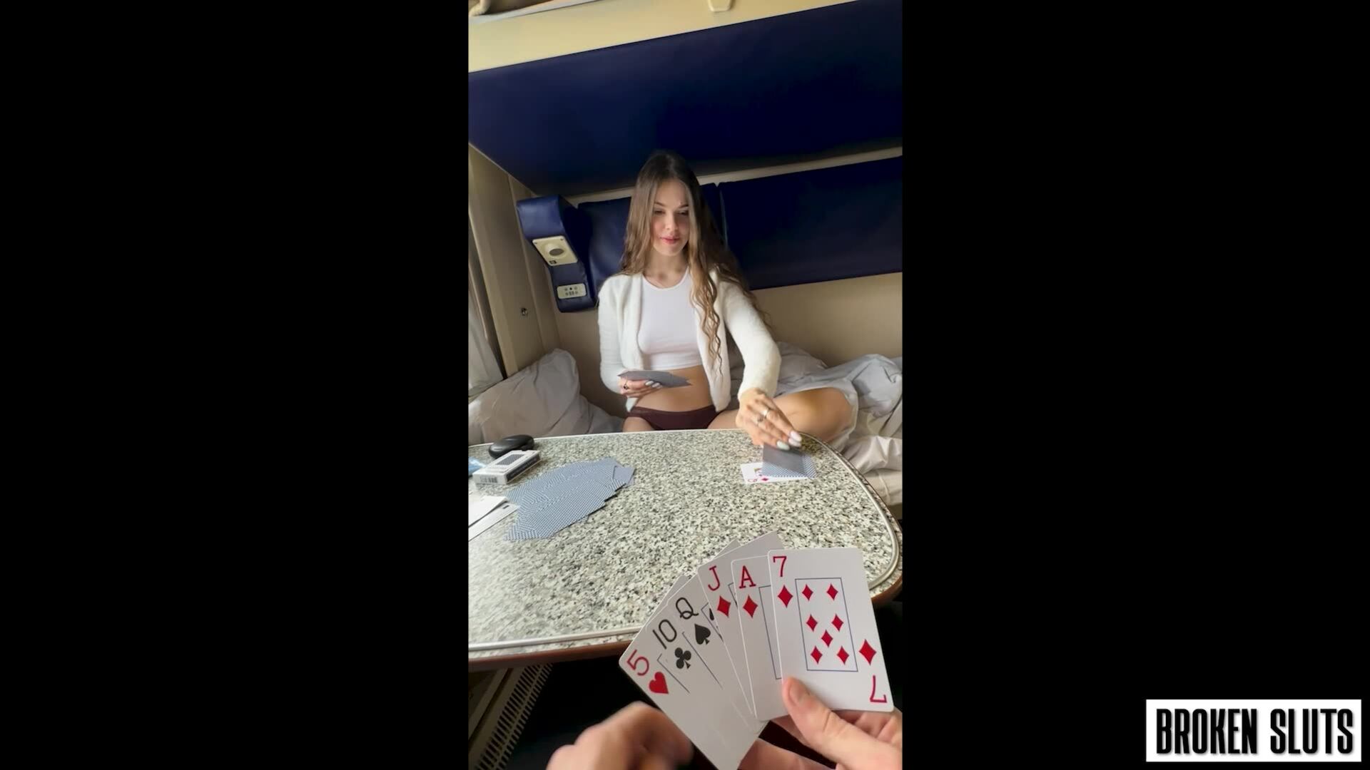 I LOSE THE GAME I GET FUCKED ON THE TRAIN - Risky Anal Sex With Cute 18 Yo Teen - Princess Alice