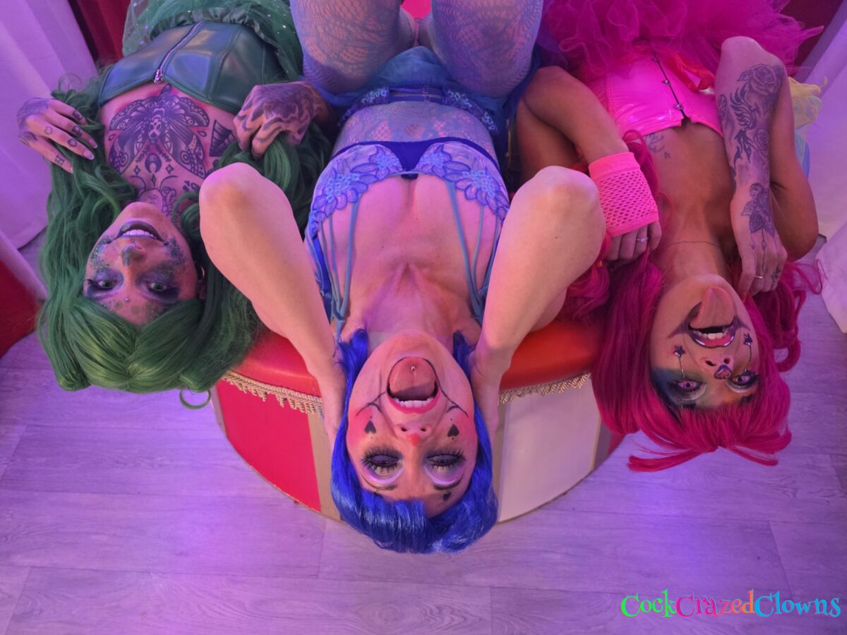 Lily Kink Meets the Pink and Green Cock Crazed Clowns for an Orgy