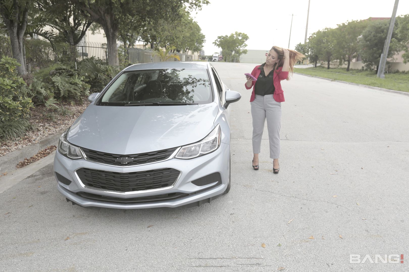 Janet Slams Her Pussy Down On A Mechanics Cock In His Garage