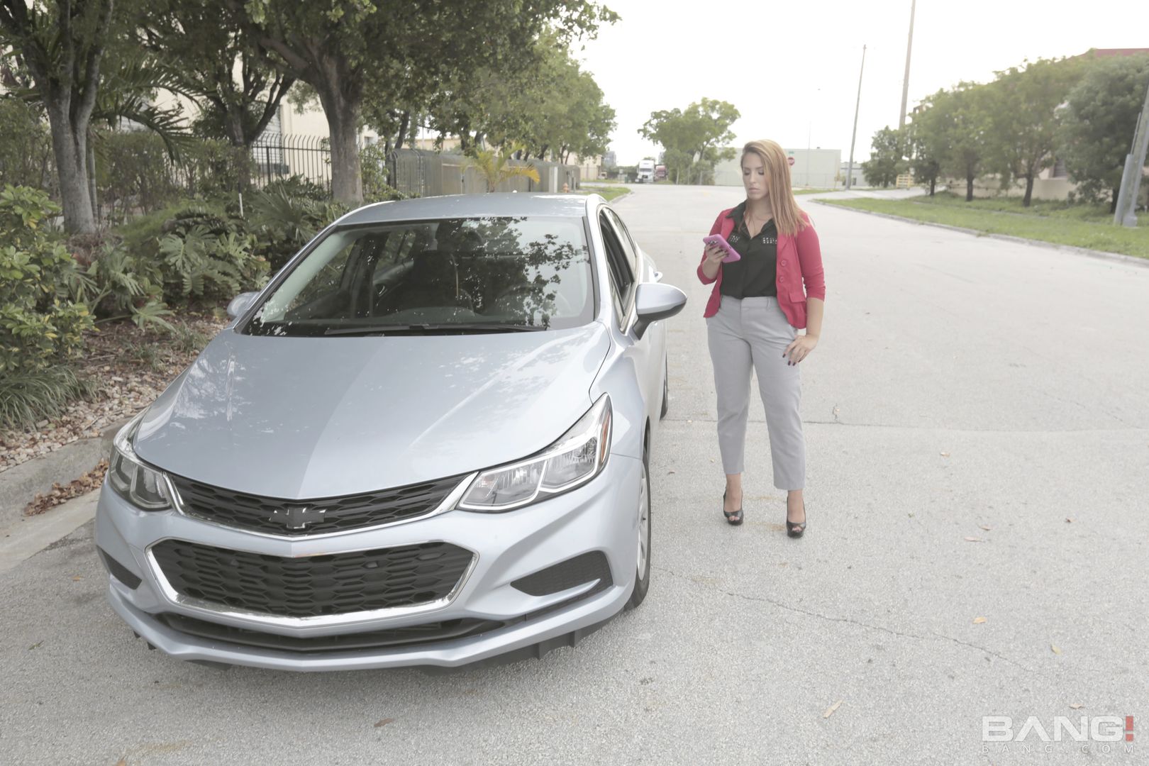 Janet Slams Her Pussy Down On A Mechanics Cock In His Garage