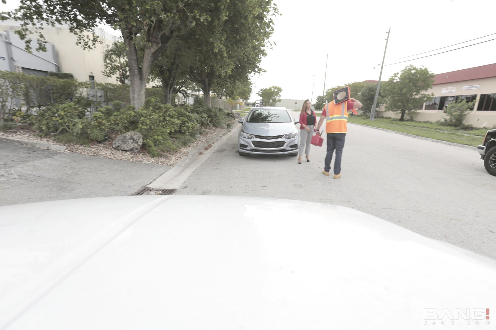Janet Slams Her Pussy Down On A Mechanics Cock In His Garage