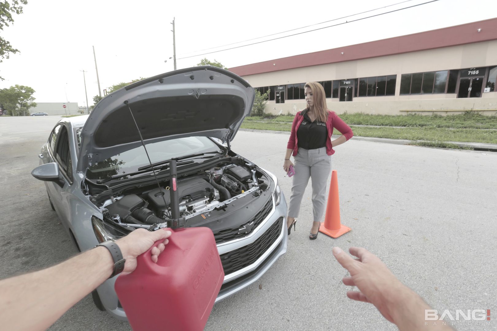 Janet Slams Her Pussy Down On A Mechanics Cock In His Garage