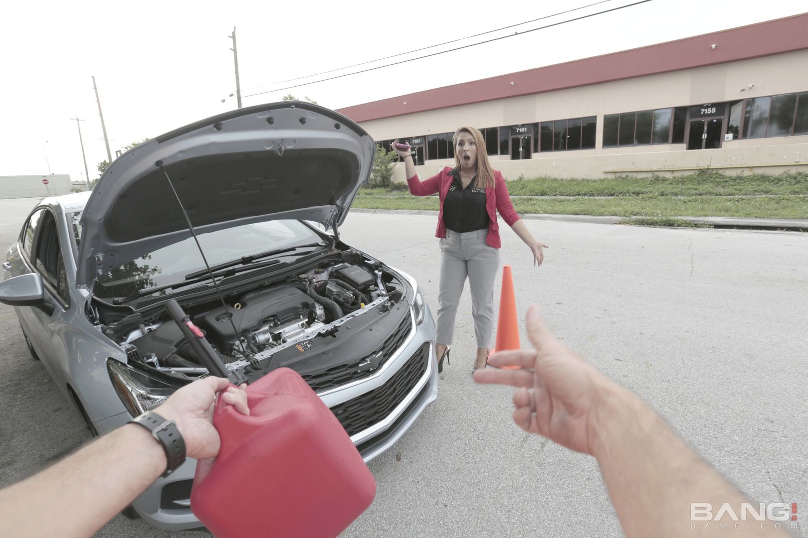 Janet Slams Her Pussy Down On A Mechanics Cock In His Garage