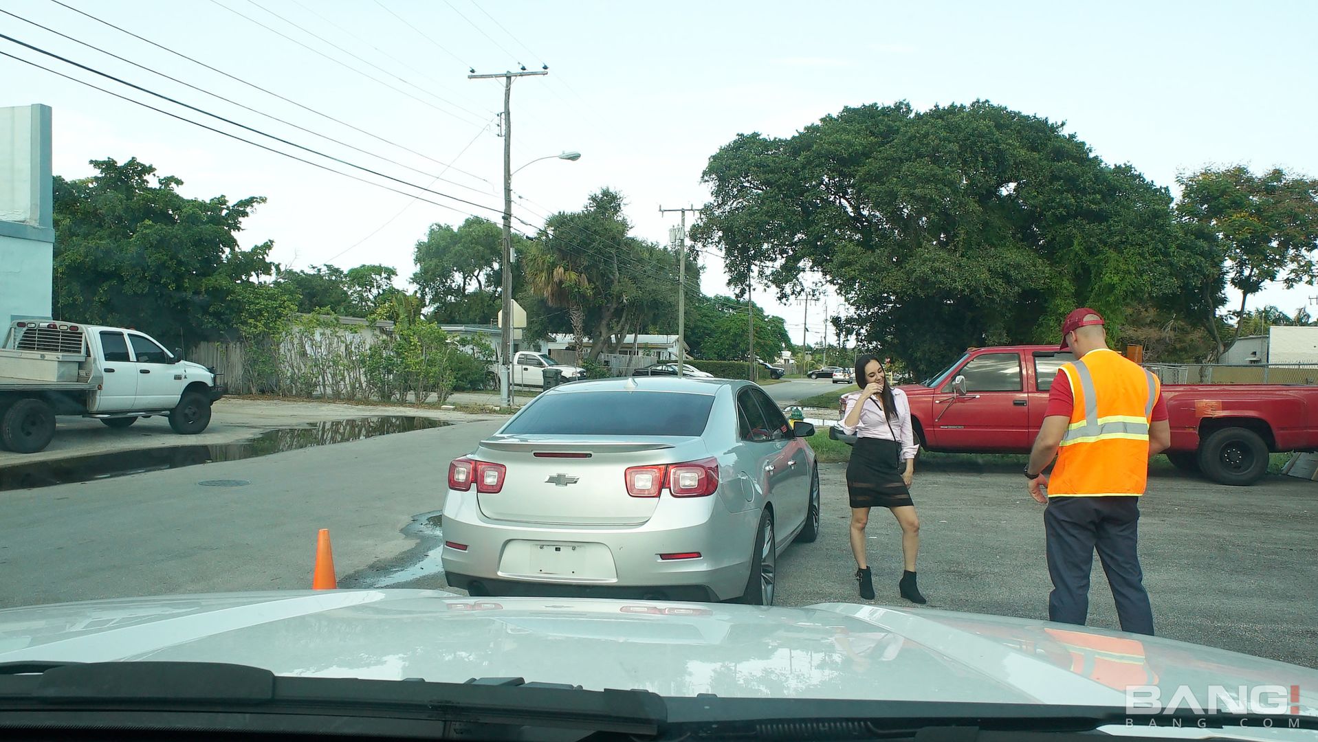 Alexandra's Mechanic Fucks The Attitude Right Out Of Her