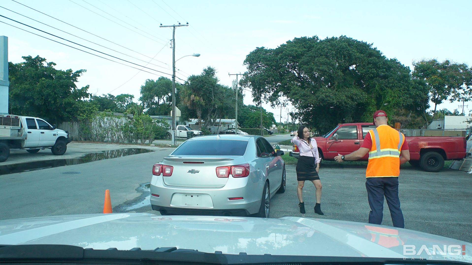 Alexandra's Mechanic Fucks The Attitude Right Out Of Her