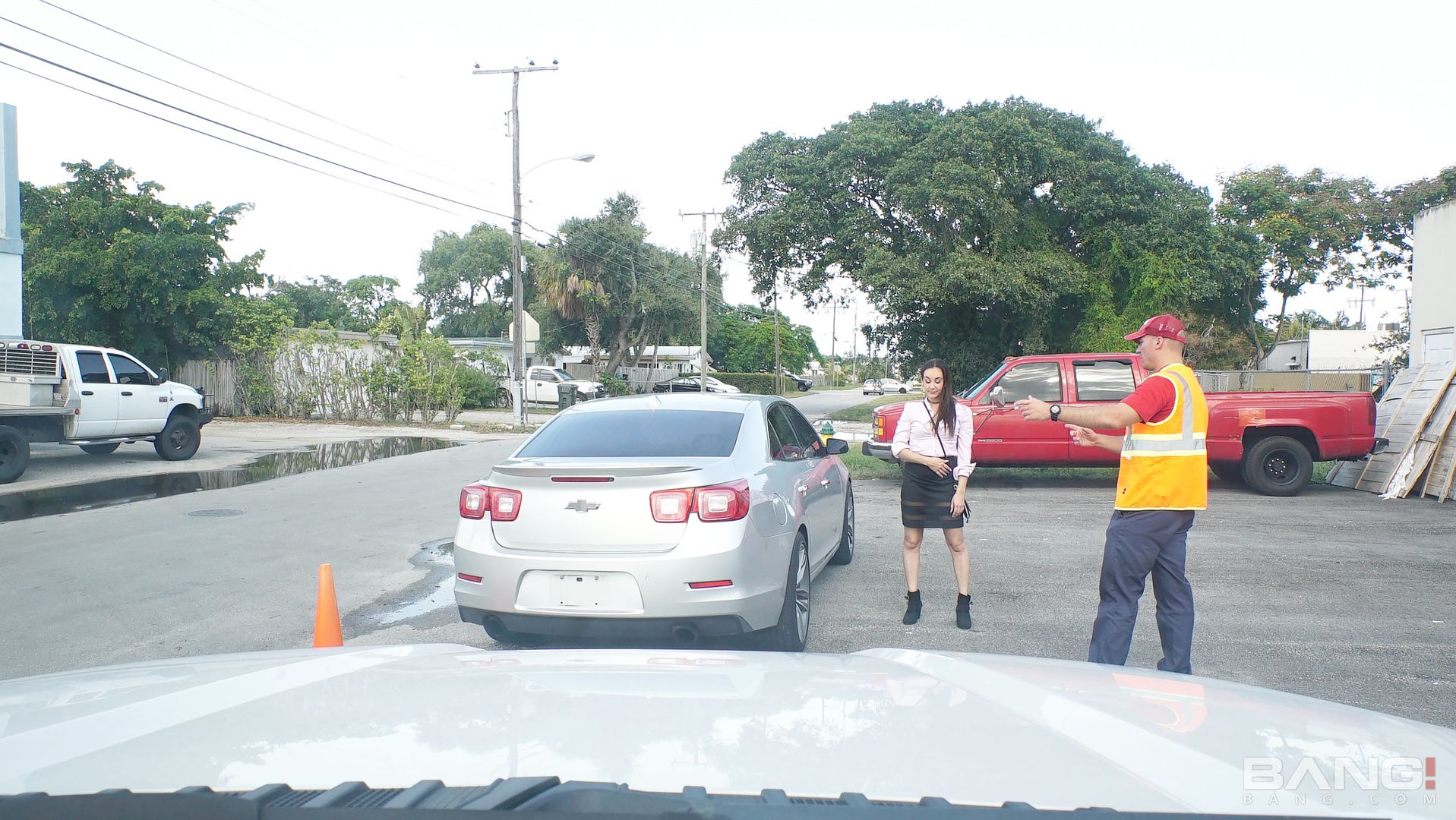 Alexandra's Mechanic Fucks The Attitude Right Out Of Her