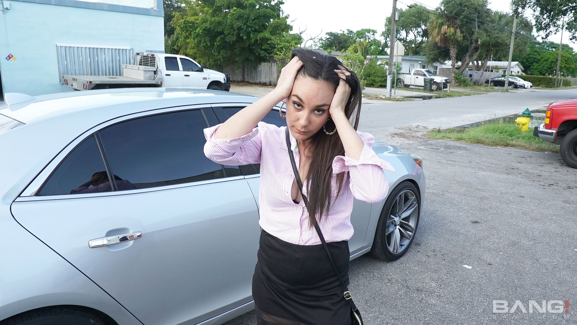 Alexandra's Mechanic Fucks The Attitude Right Out Of Her
