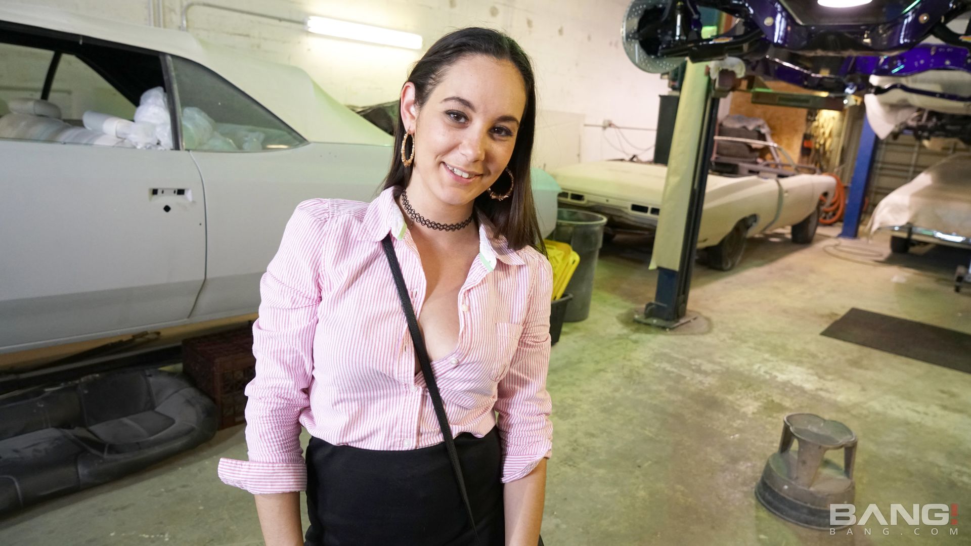Alexandra's Mechanic Fucks The Attitude Right Out Of Her