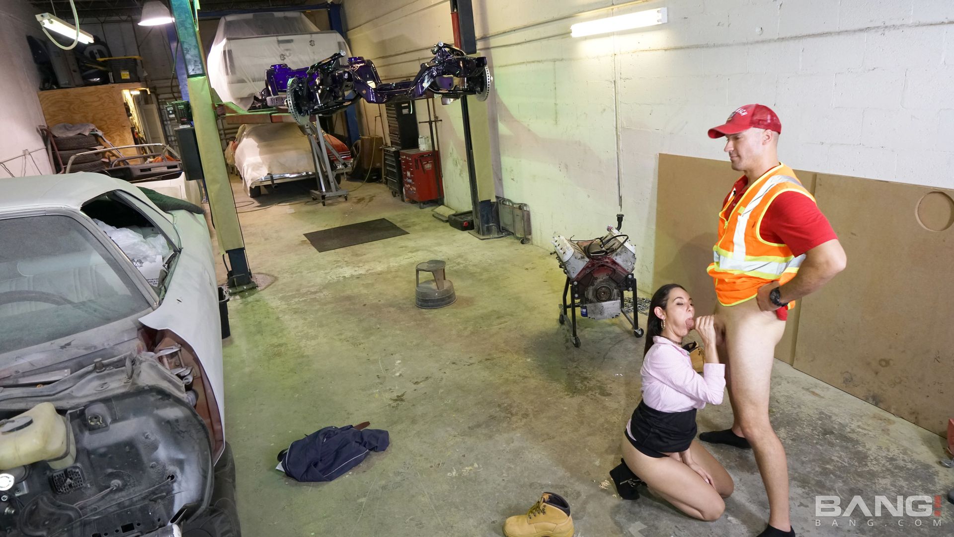 Alexandra's Mechanic Fucks The Attitude Right Out Of Her