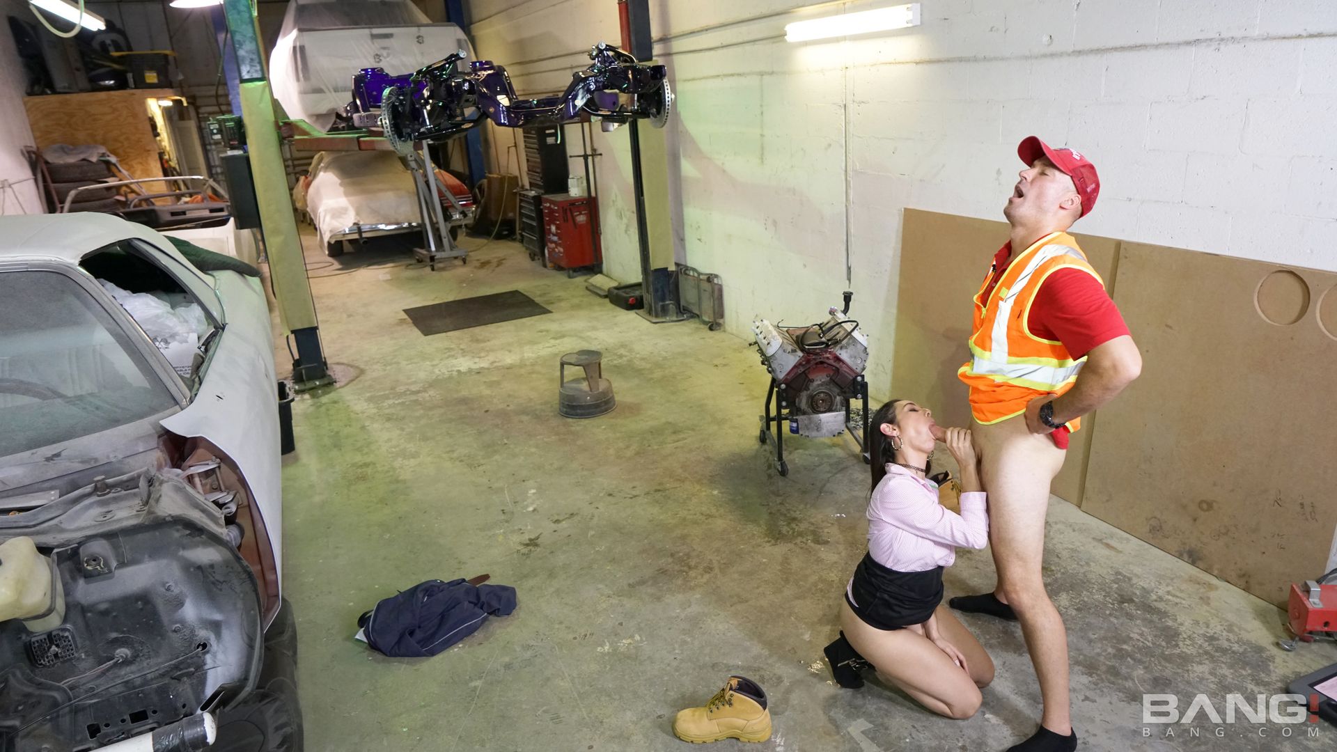 Alexandra's Mechanic Fucks The Attitude Right Out Of Her