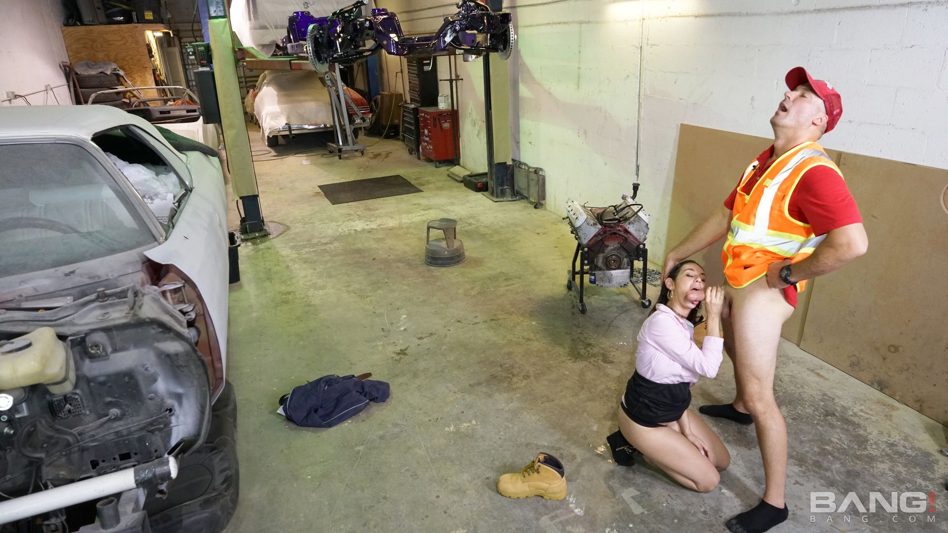 Alexandra's Mechanic Fucks The Attitude Right Out Of Her