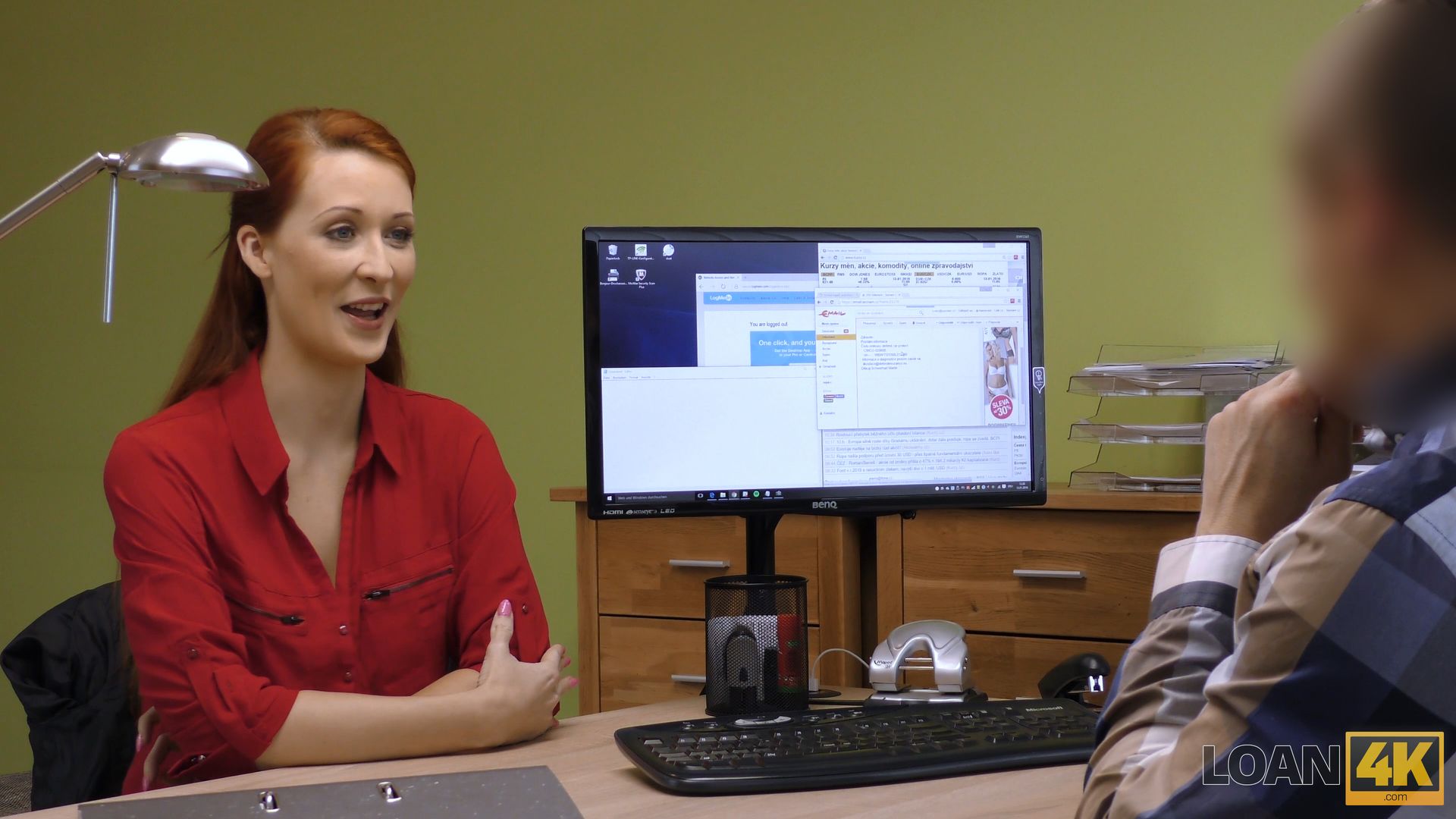 Super attractive boobs for credit manager