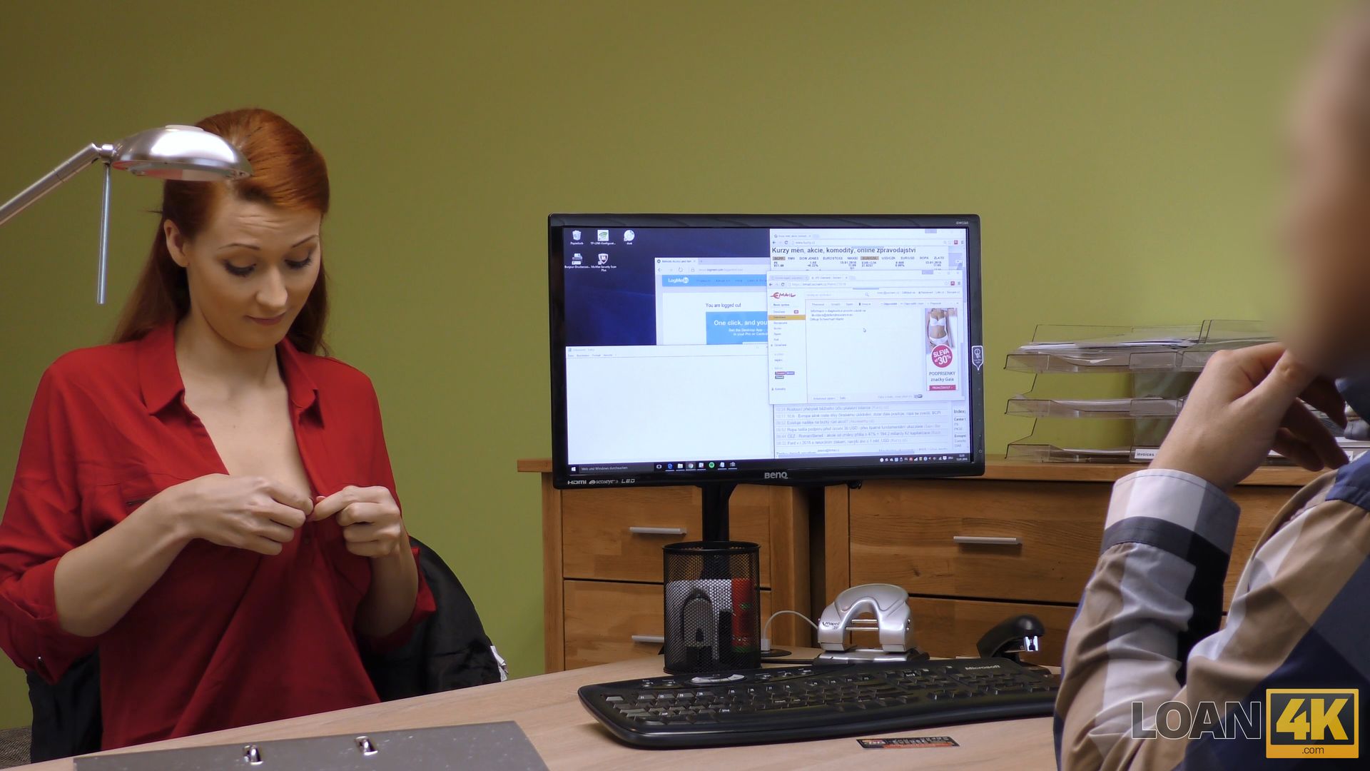 Super attractive boobs for credit manager