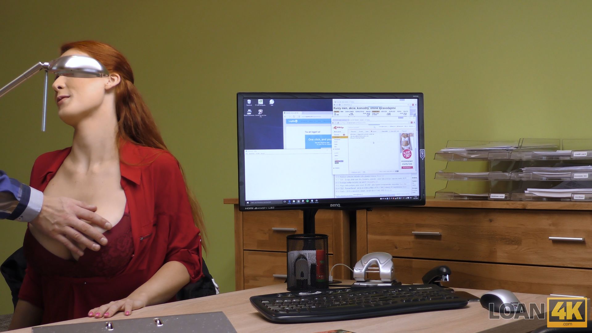 Super attractive boobs for credit manager