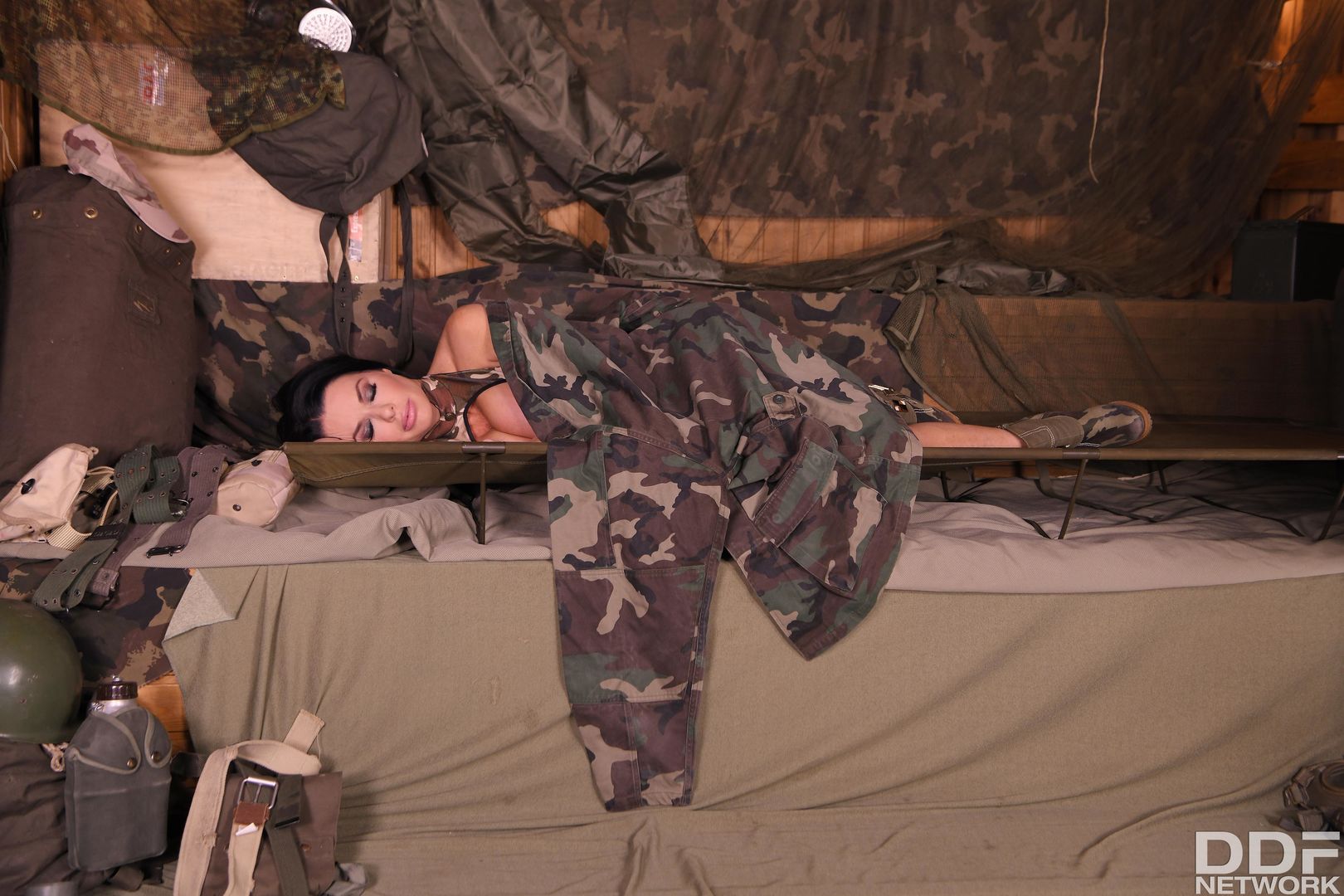 Military Action in Her Back Section