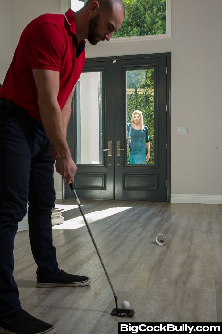 Cory Chase plays with her husband's bullly's balls