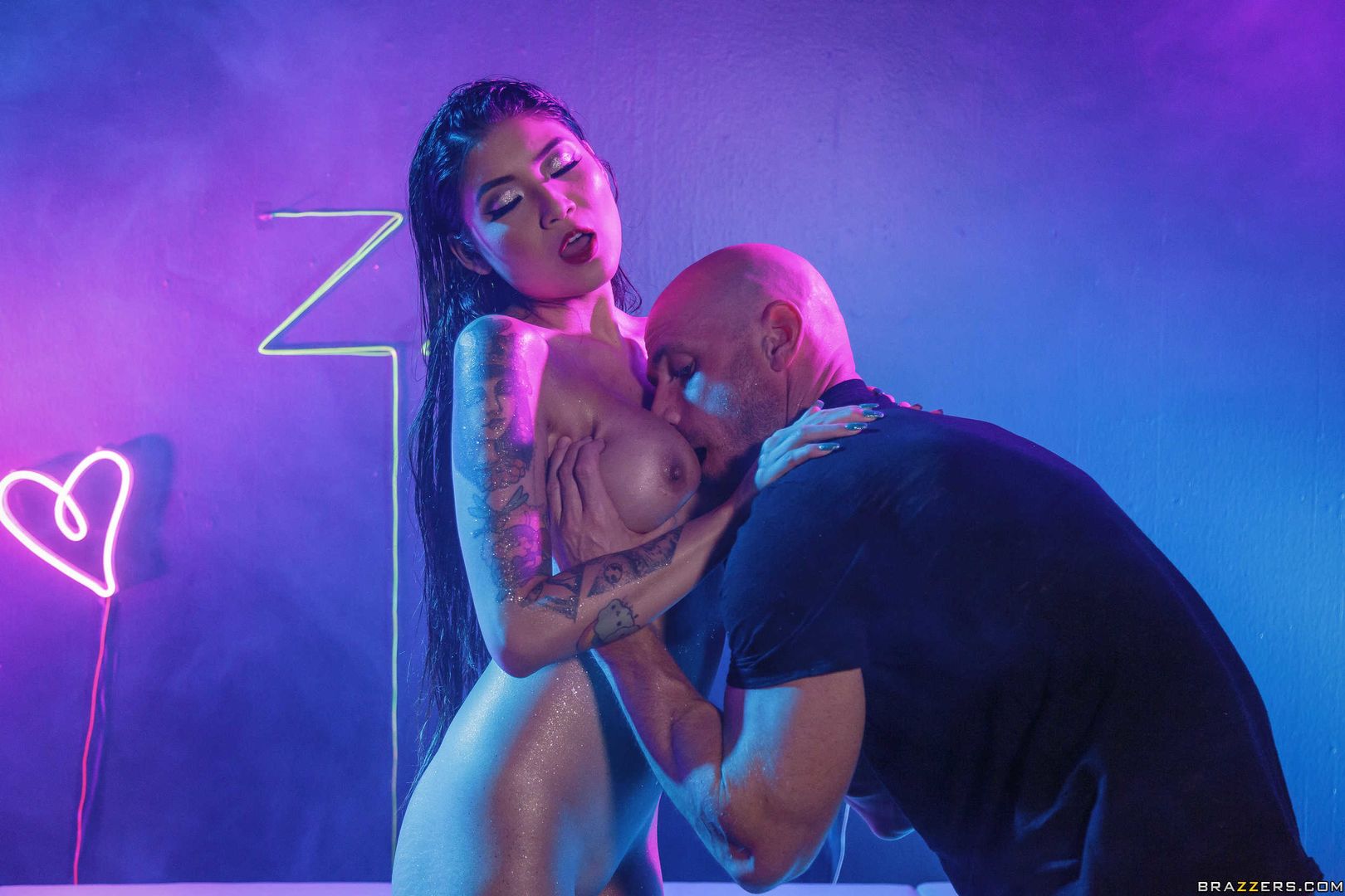 Taking A Shine To Her Tits