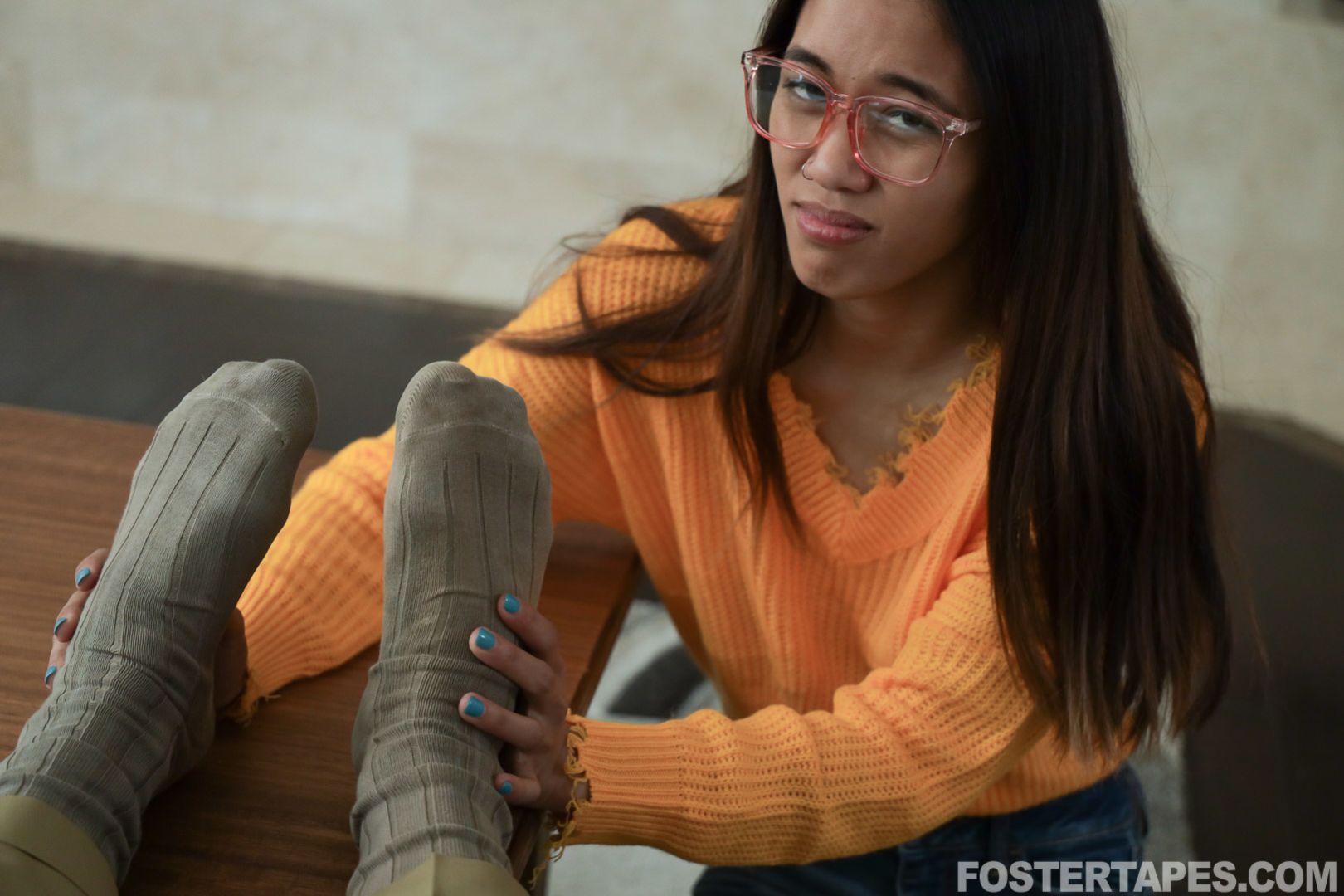 Asian Foster Daughter Trained To Serve