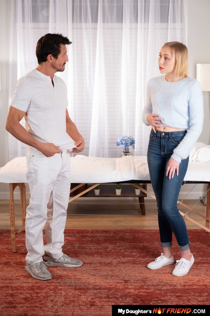 Athena May gets happy ending massage from friend's dad