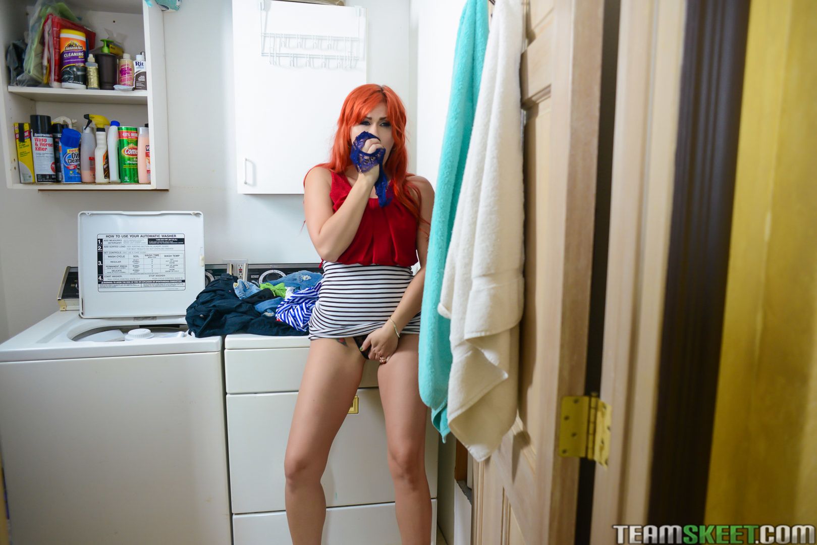 Petite Panty Snatch And Sniff