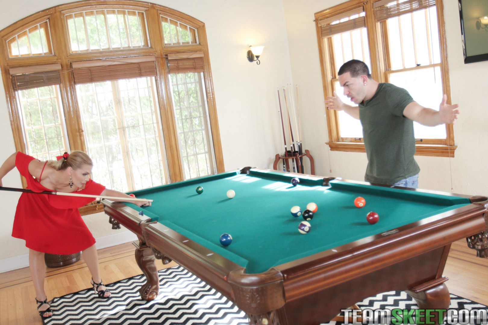 Baby Talking Over Billiards