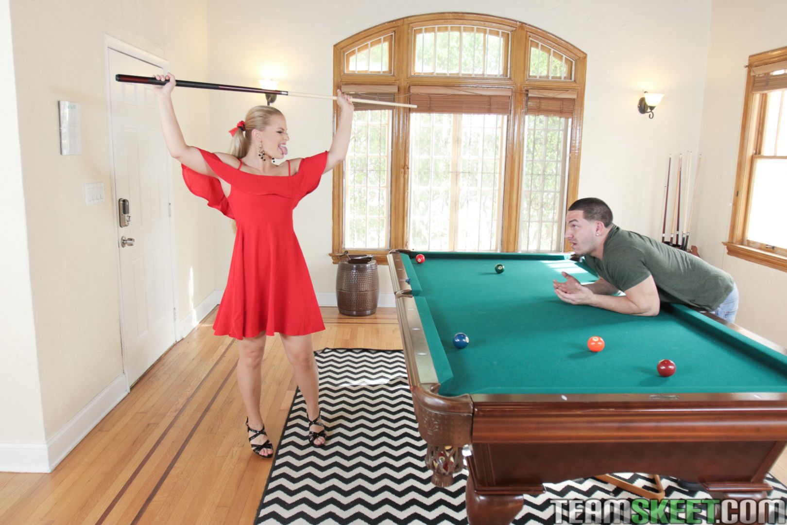 Baby Talking Over Billiards