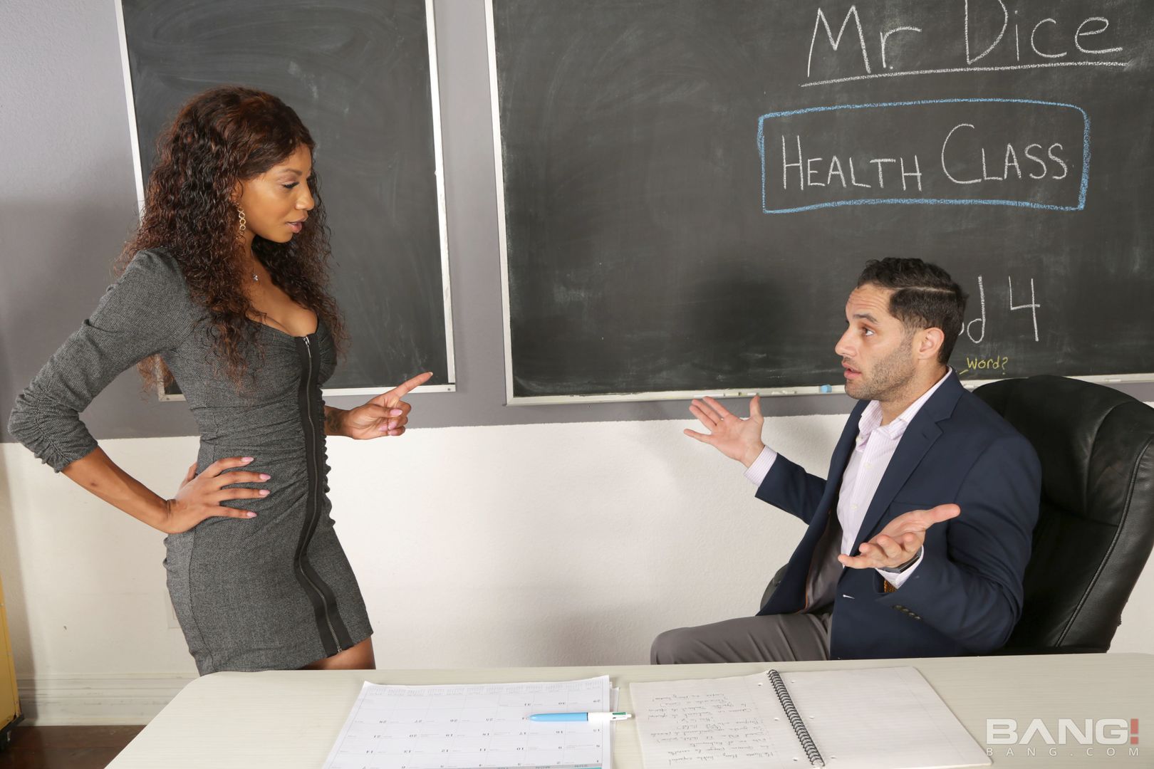 September Reign Is A Principal That Gets Drilled By A Sex Ed Teacher