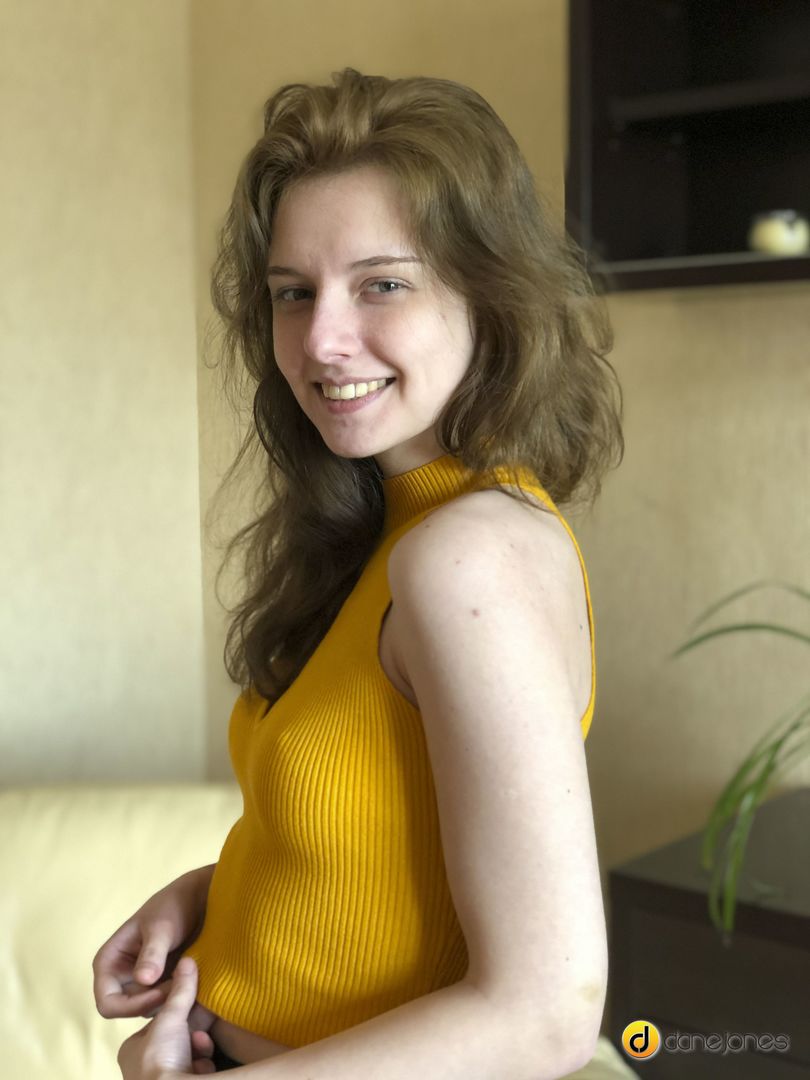 Pretty young girl masturbates alone