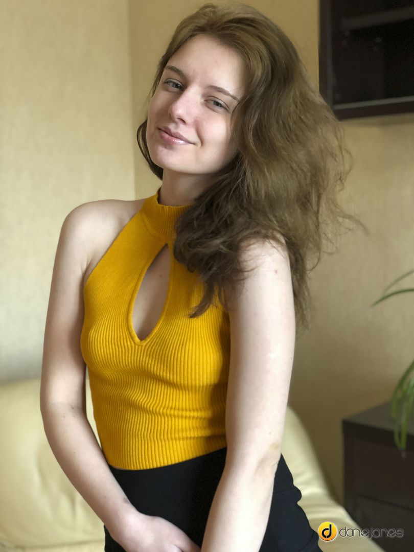 Pretty young girl masturbates alone