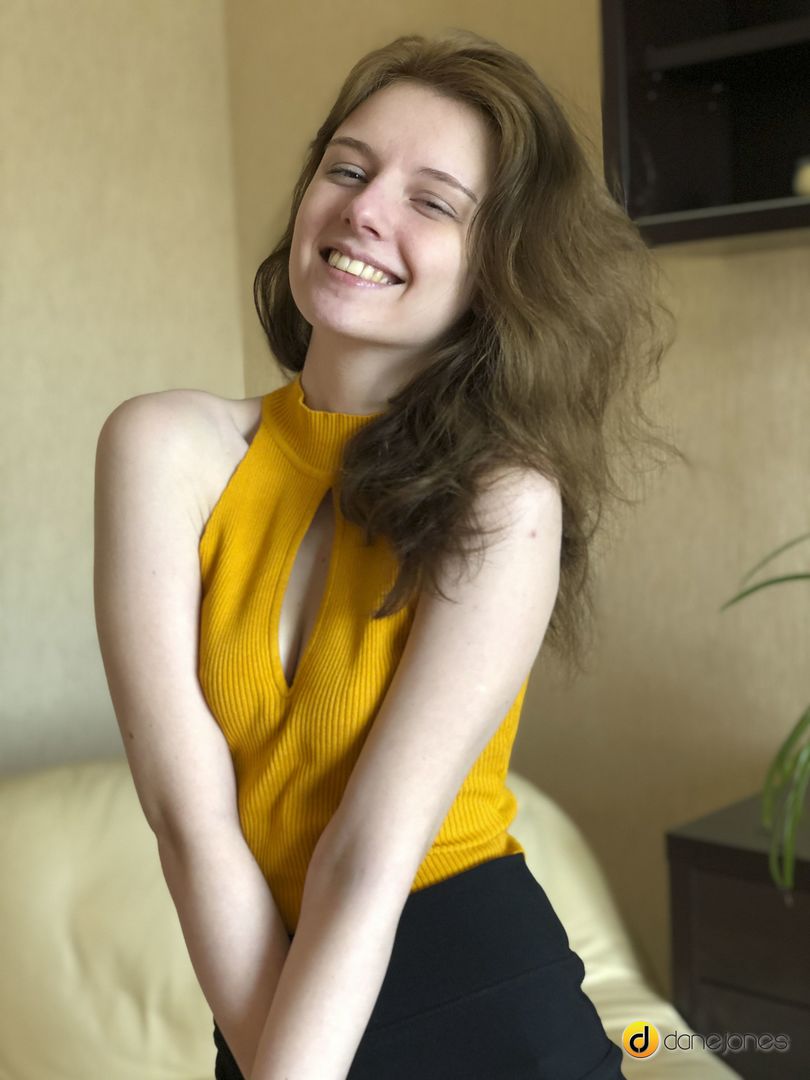 Pretty young girl masturbates alone