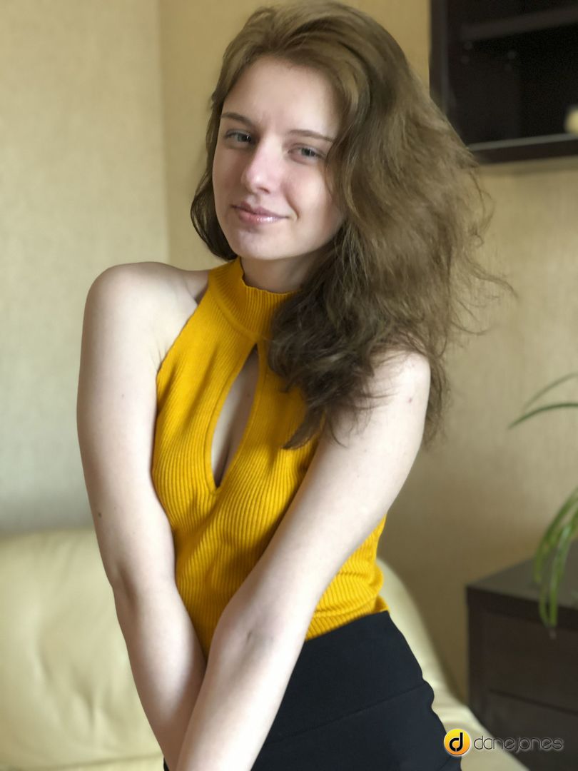 Pretty young girl masturbates alone
