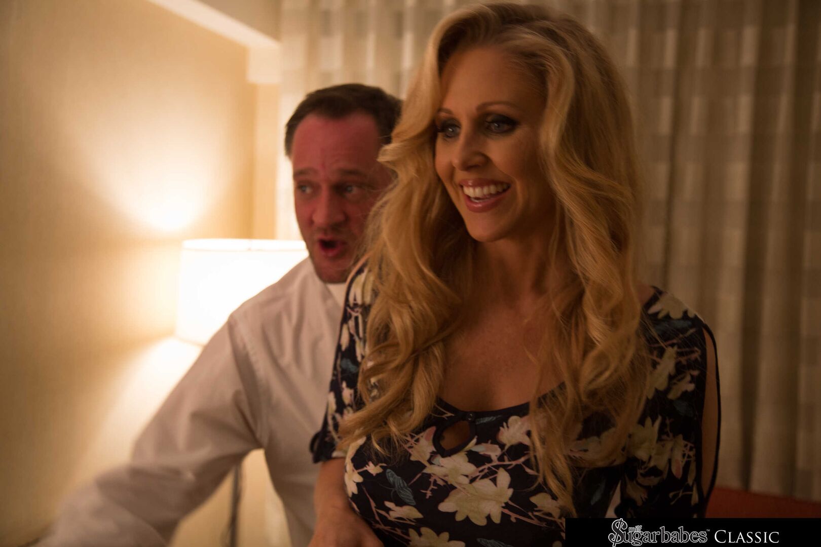 Julia Ann strips and fucks her sugar daddy before dinner