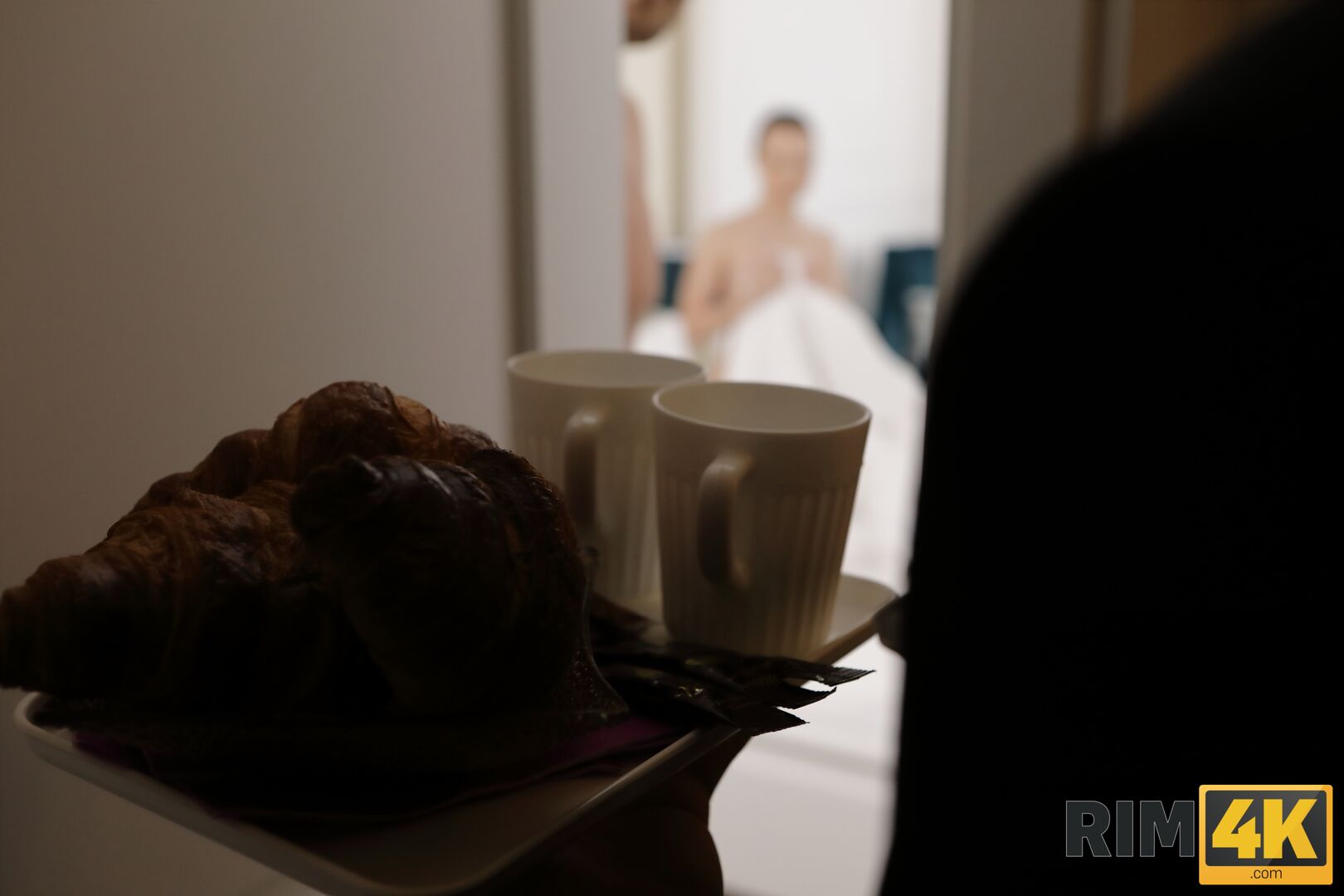 Room service! You requested the three-way rimming, right?