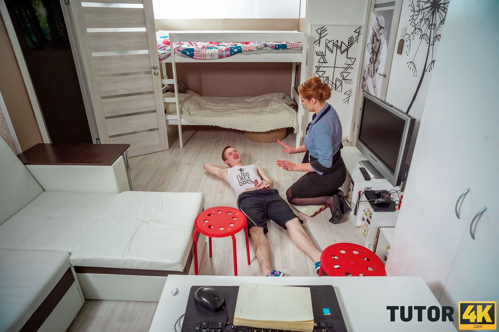 How my brother fucked a tutor, pretending to be dead!