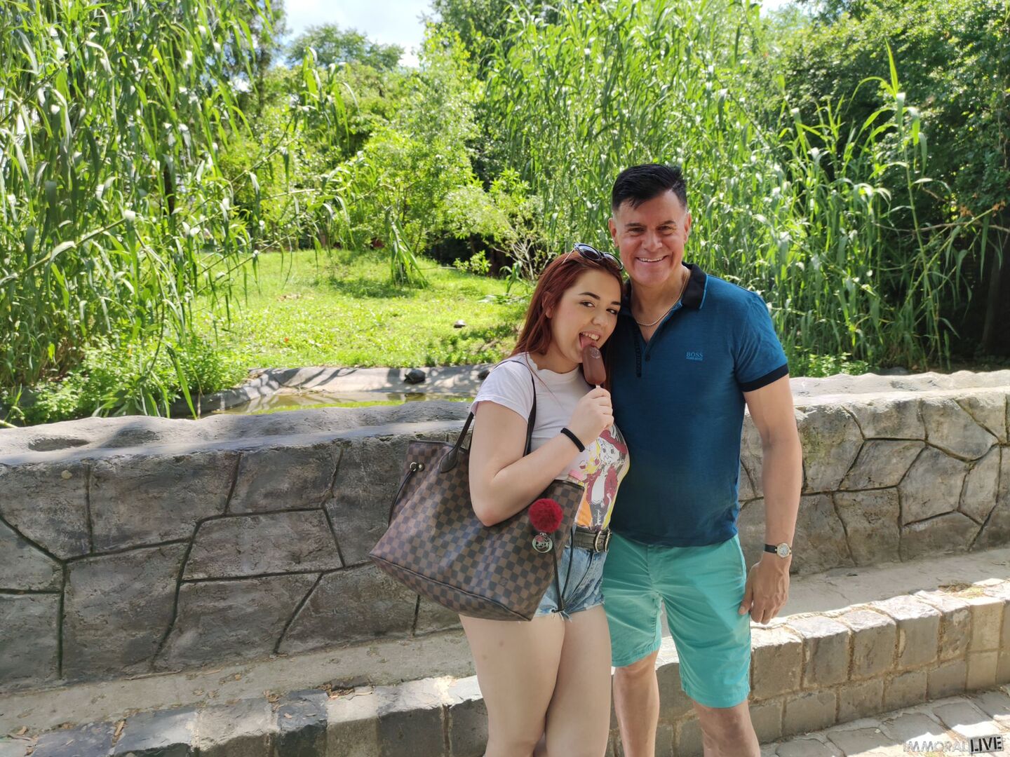 Annoying step sister goes to the zoo with her bro