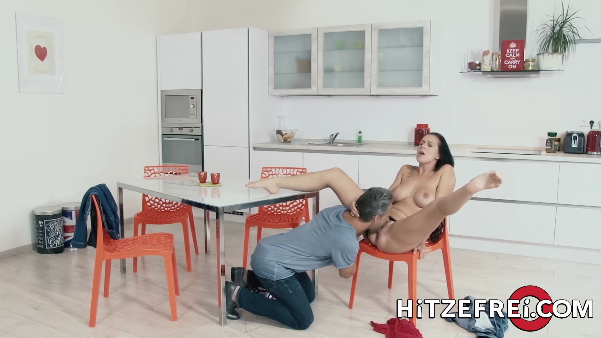 Playful Milf Gets Pounded in the Kitchen