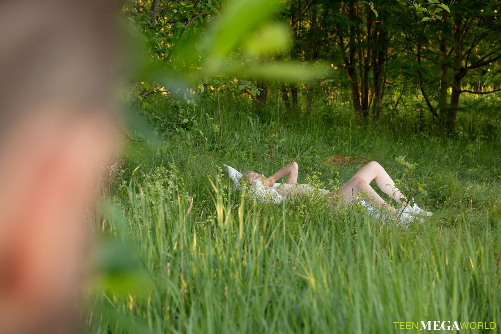 Hottie gets a fuck in forest