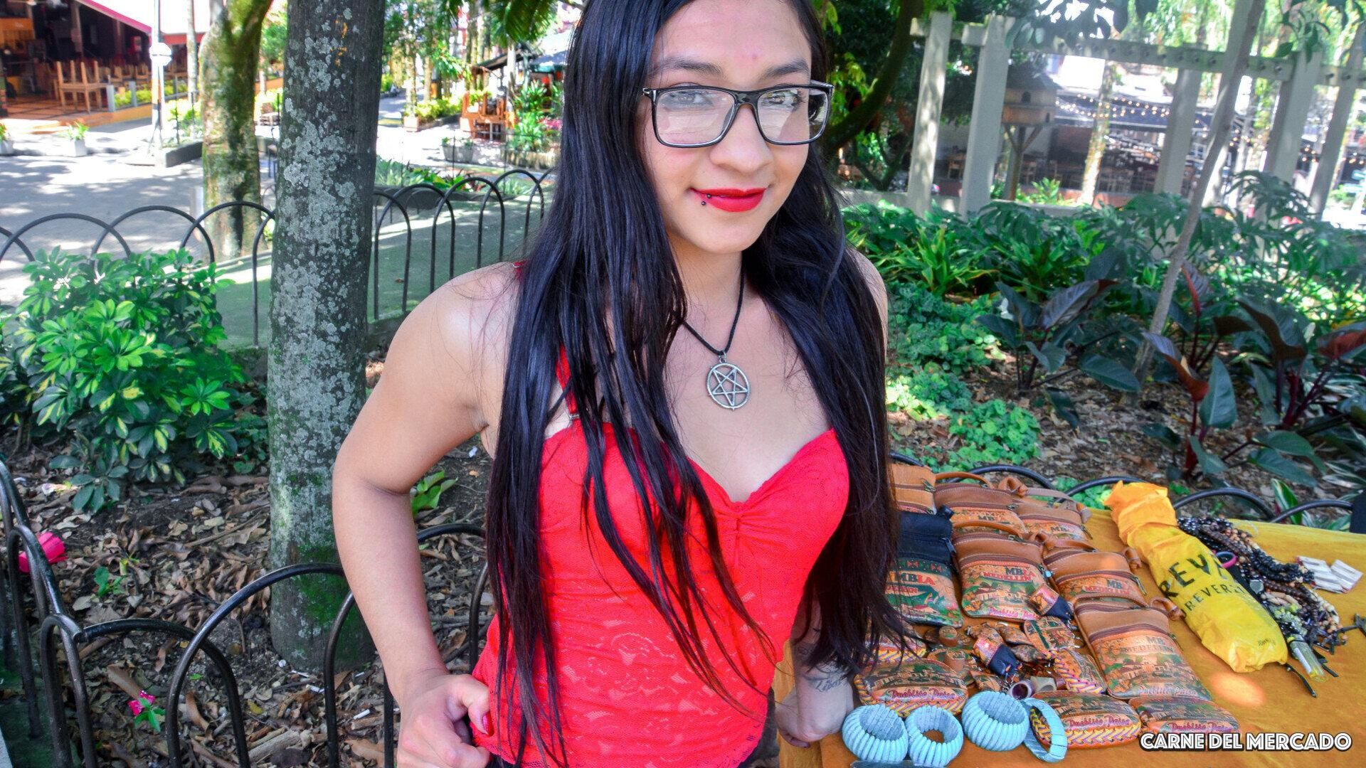 Sweet Latina Eva Cuervo gets cum on her glasses in hot pickup and fuck