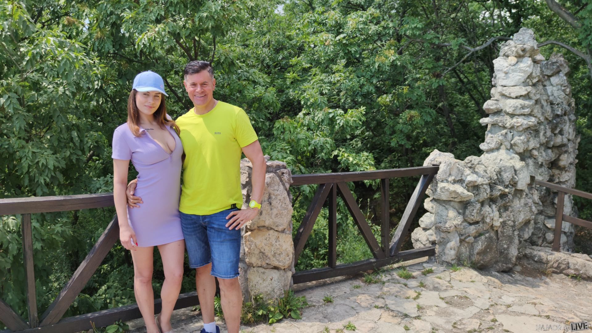 Father and Son Spy on Horny Girl Sunbathing