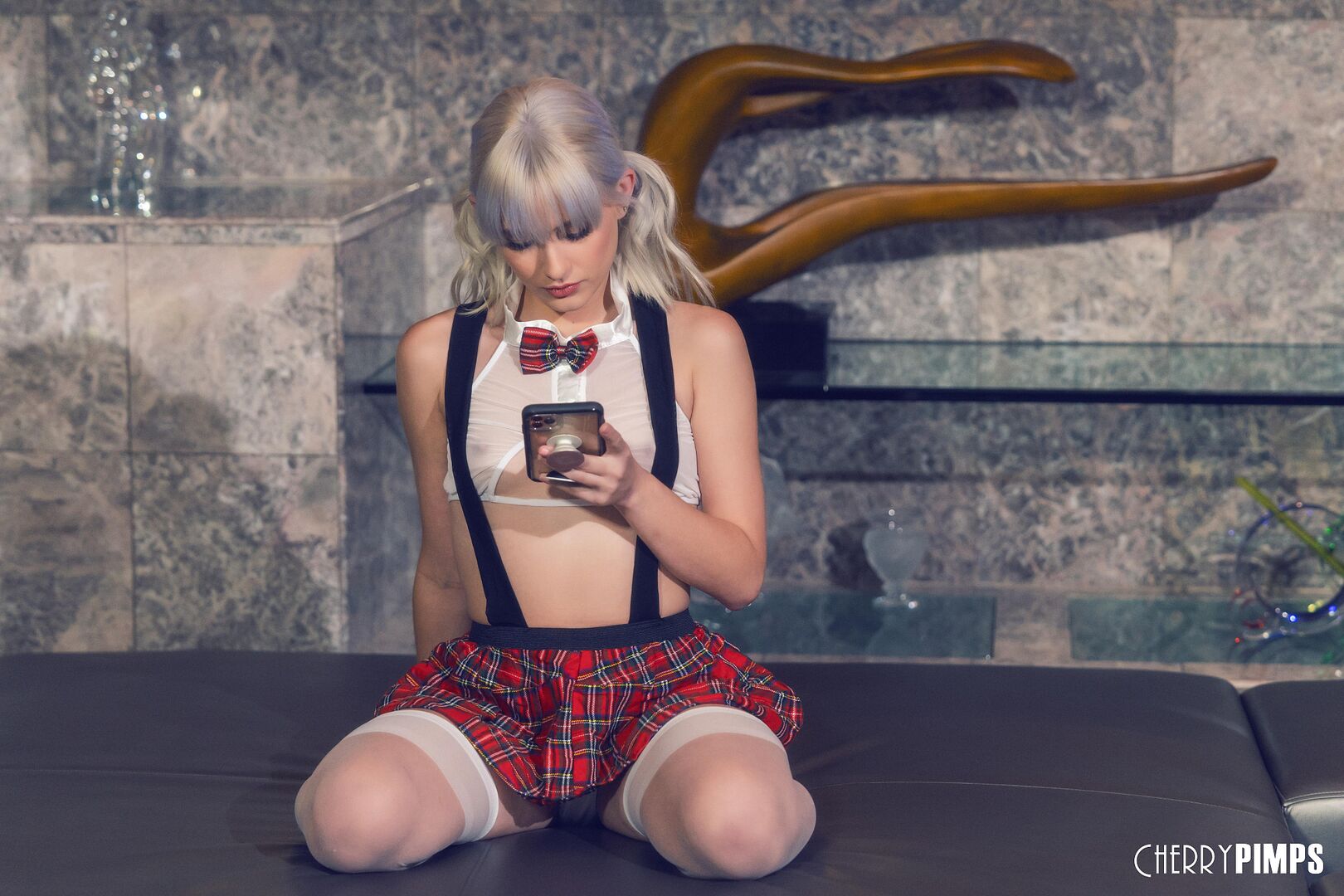 Mischievous School Girl Gets The Strap On Punishment