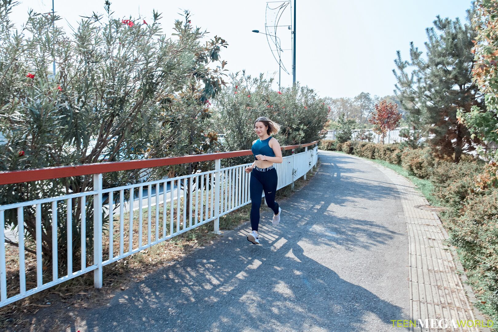Everyday jogging ends with an orgasm