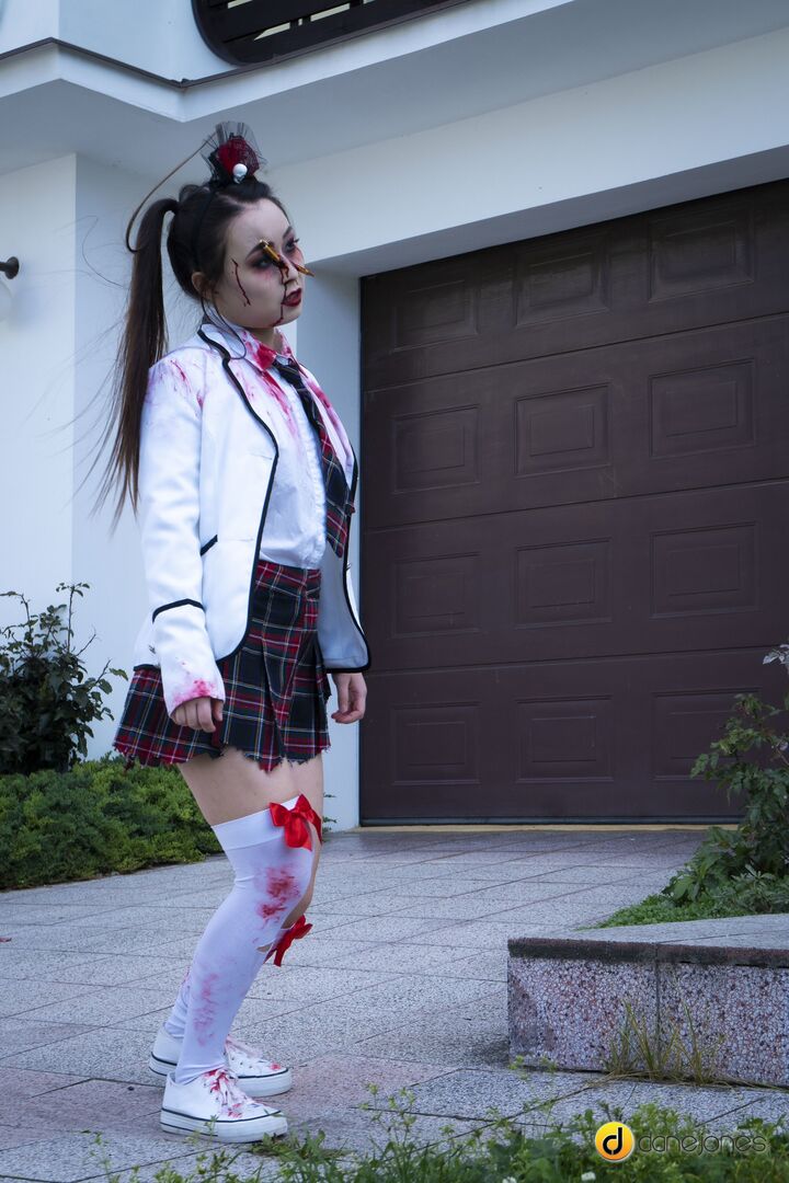Zombie teen Halloween double team
