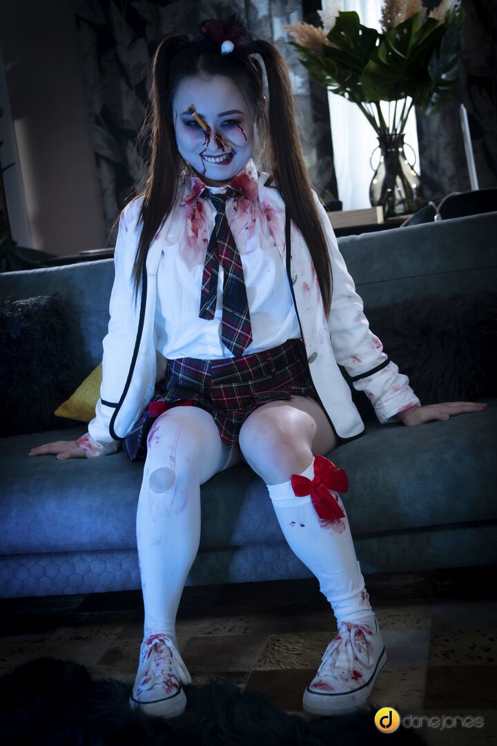 Zombie teen Halloween double team